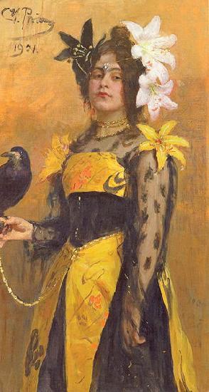 Ilya Yefimovich Repin Portrait of Lydia Kuznetsova Germany oil painting art